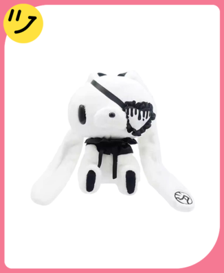 All Purpose Bunny Eye Patch Lolita Plush (White)